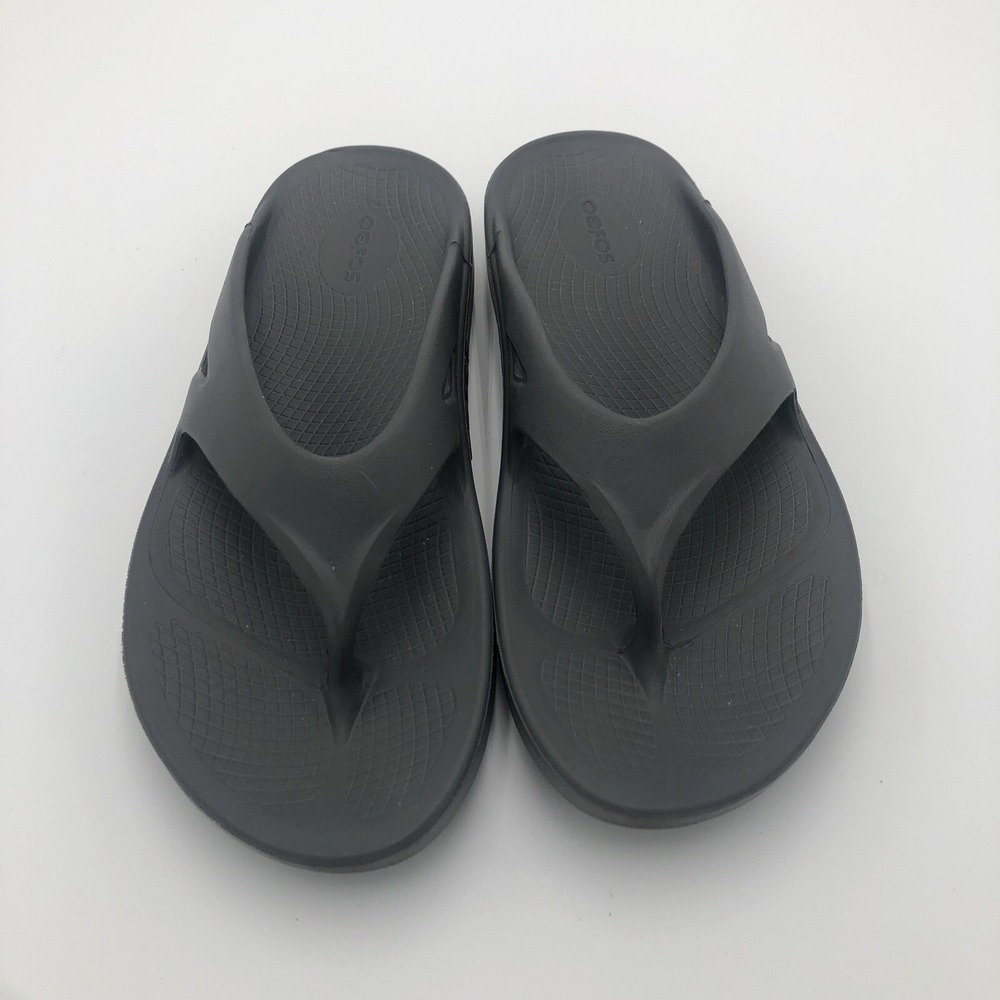 Oofos Ooriginal Flip Flops Mens Size 8 Gray Comfort Recovery, Womens 10 Sandals
